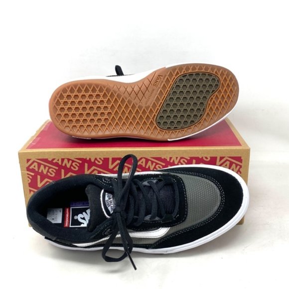 VANS Wayvee Shoes Low Suede Mesh Black Gray Sneakers Skate MENS SIZE 7.0 - Picture 5 of 10